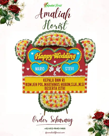Papan Bunga Pernikahan Bajak